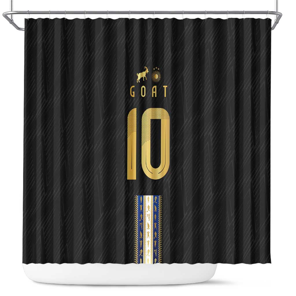 Argentina Football Shower Curtain GOAT-Pride of La Albiceleste