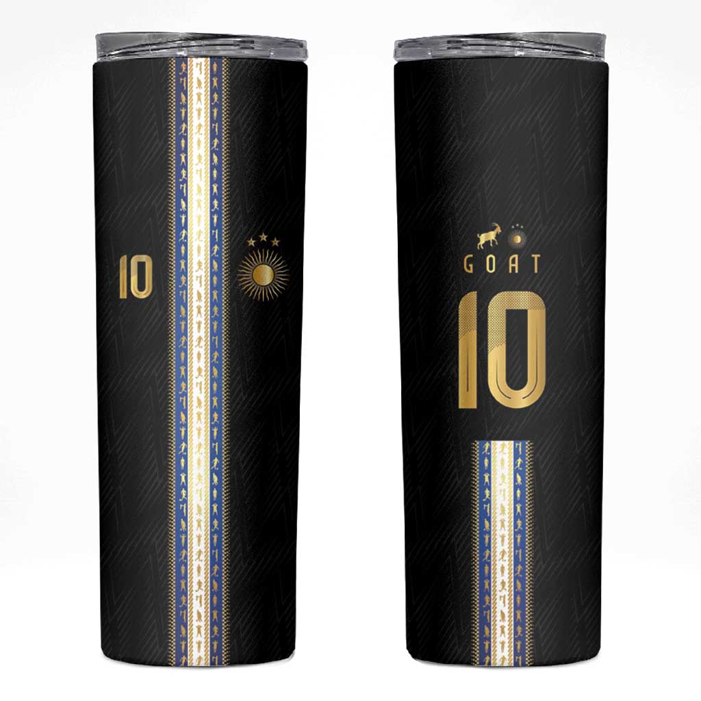 Argentina Football Skinny Tumbler GOAT-Pride of La Albiceleste