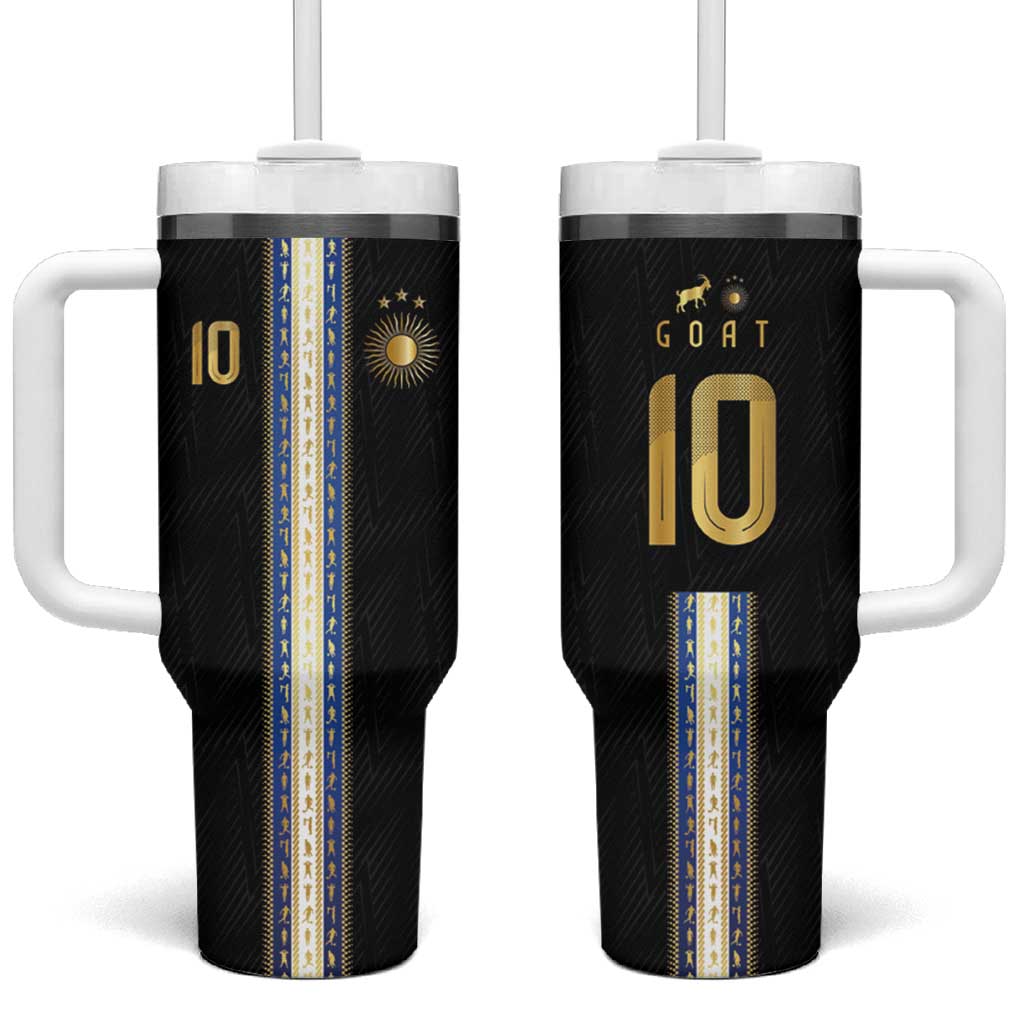 Argentina Football Tumbler With Handle GOAT-Pride of La Albiceleste