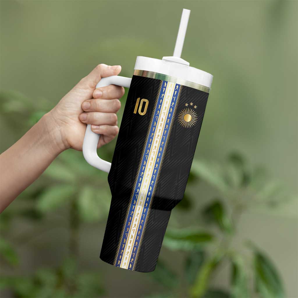 Argentina Football Tumbler With Handle GOAT-Pride of La Albiceleste