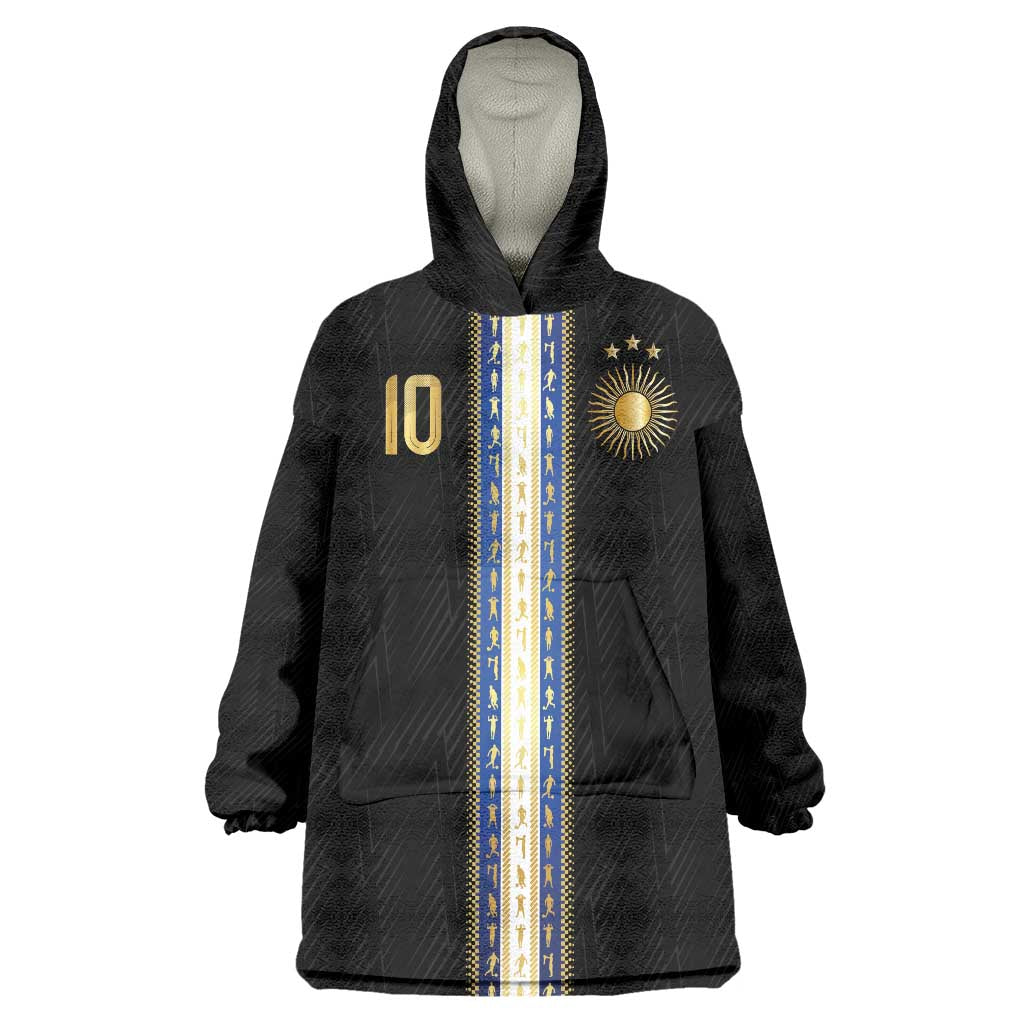Argentina Football Wearable Blanket Hoodie GOAT-Pride of La Albiceleste