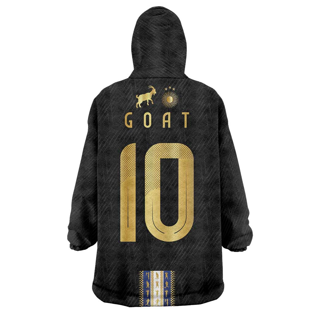 Argentina Football Wearable Blanket Hoodie GOAT-Pride of La Albiceleste