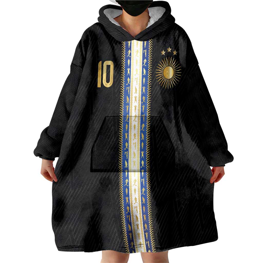 Argentina Football Wearable Blanket Hoodie GOAT-Pride of La Albiceleste