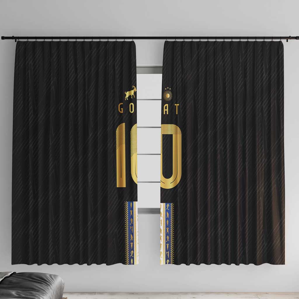 Argentina Football Window Curtain GOAT-Pride of La Albiceleste