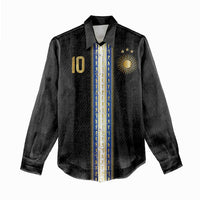 Argentina Football Women Casual Shirt GOAT-Pride of La Albiceleste