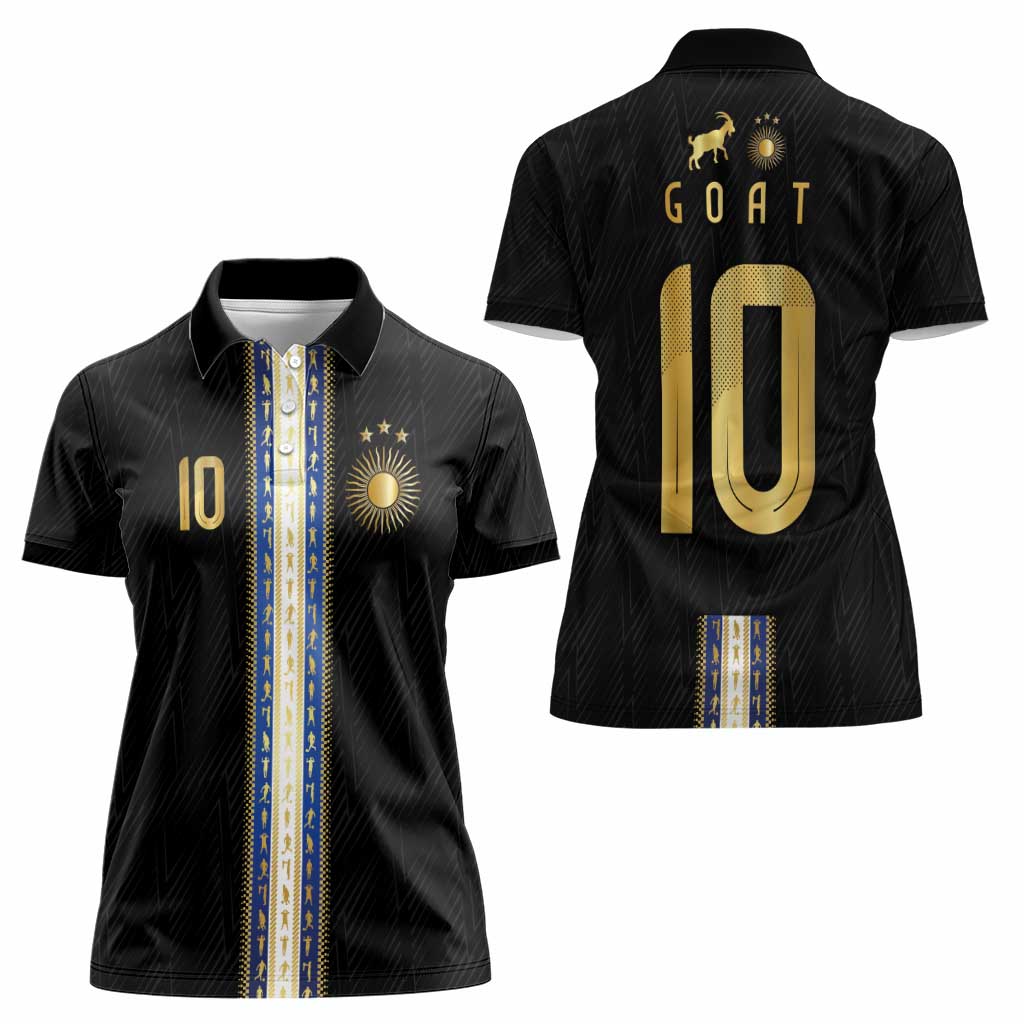 Argentina Football Women Polo Shirt GOAT-Pride of La Albiceleste