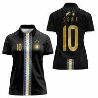 Argentina Football Women Polo Shirt GOAT-Pride of La Albiceleste