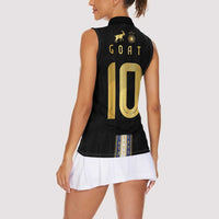 Argentina Football Women Sleeveless Polo Shirt GOAT-Pride of La Albiceleste