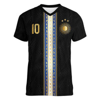 Argentina Football Women V-Neck T-Shirt GOAT-Pride of La Albiceleste