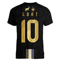Argentina Football Women V-Neck T-Shirt GOAT-Pride of La Albiceleste