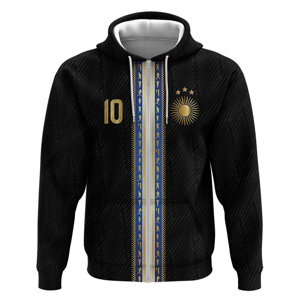 Argentina Football Zip Hoodie GOAT-Pride of La Albiceleste