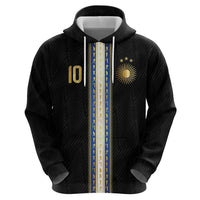 Argentina Football Zip Hoodie GOAT-Pride of La Albiceleste