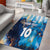 Custom Argentina Football Area Rug La Albiceleste Marble Sky Version
