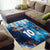 Custom Argentina Football Area Rug La Albiceleste Marble Sky Version