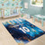 Custom Argentina Football Area Rug La Albiceleste Marble Sky Version