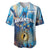 Custom Argentina Football Baseball Jersey La Albiceleste Marble Sky Version