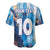 Custom Argentina Football Baseball Jersey La Albiceleste Marble Sky Version