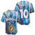 Custom Argentina Football Baseball Jersey La Albiceleste Marble Sky Version