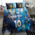 Custom Argentina Football Bedding Set La Albiceleste Marble Sky Version