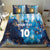 Custom Argentina Football Bedding Set La Albiceleste Marble Sky Version