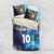 Custom Argentina Football Bedding Set La Albiceleste Marble Sky Version