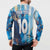 Custom Argentina Football Button Sweatshirt La Albiceleste Marble Sky Version