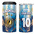 Custom Argentina Football 4 in 1 Can Cooler Tumbler La Albiceleste Marble Sky Version