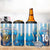 Custom Argentina Football 4 in 1 Can Cooler Tumbler La Albiceleste Marble Sky Version