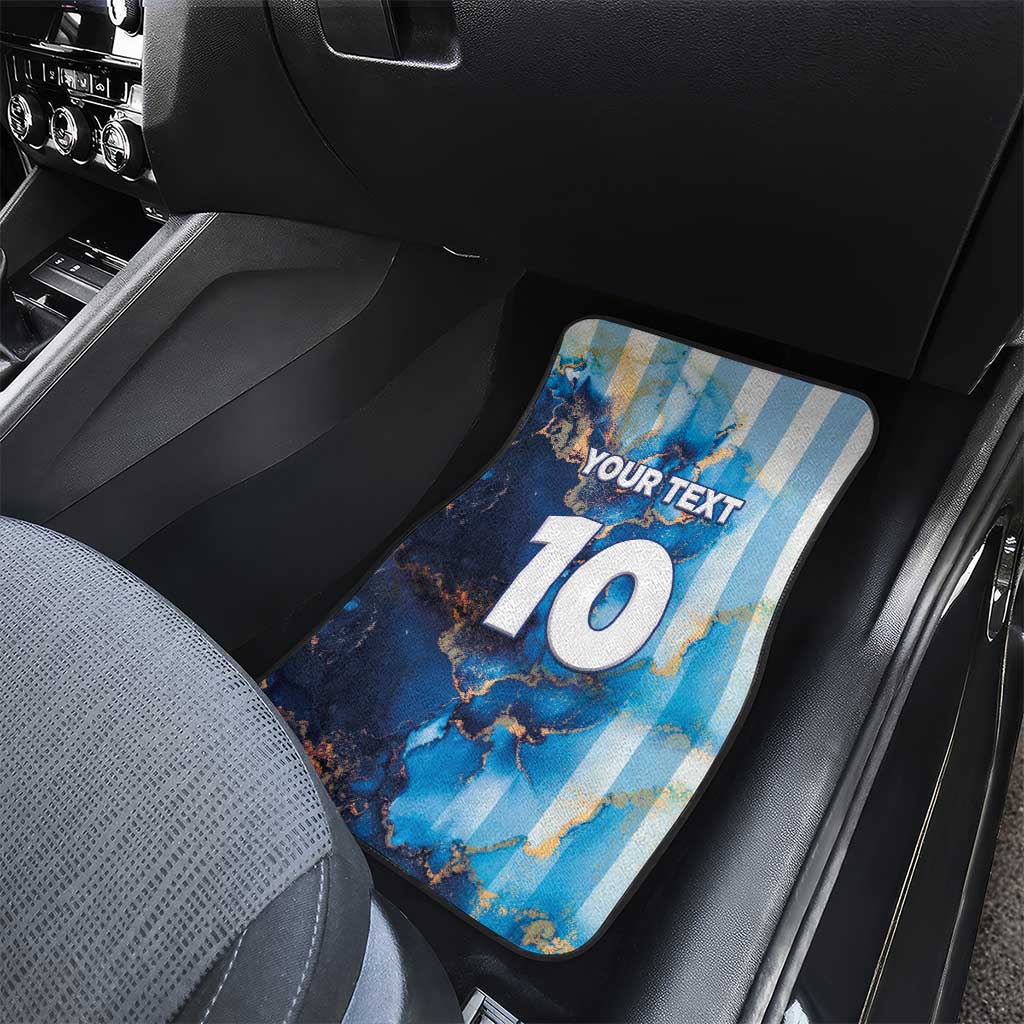 Custom Argentina Football Car Mats La Albiceleste Marble Sky Version