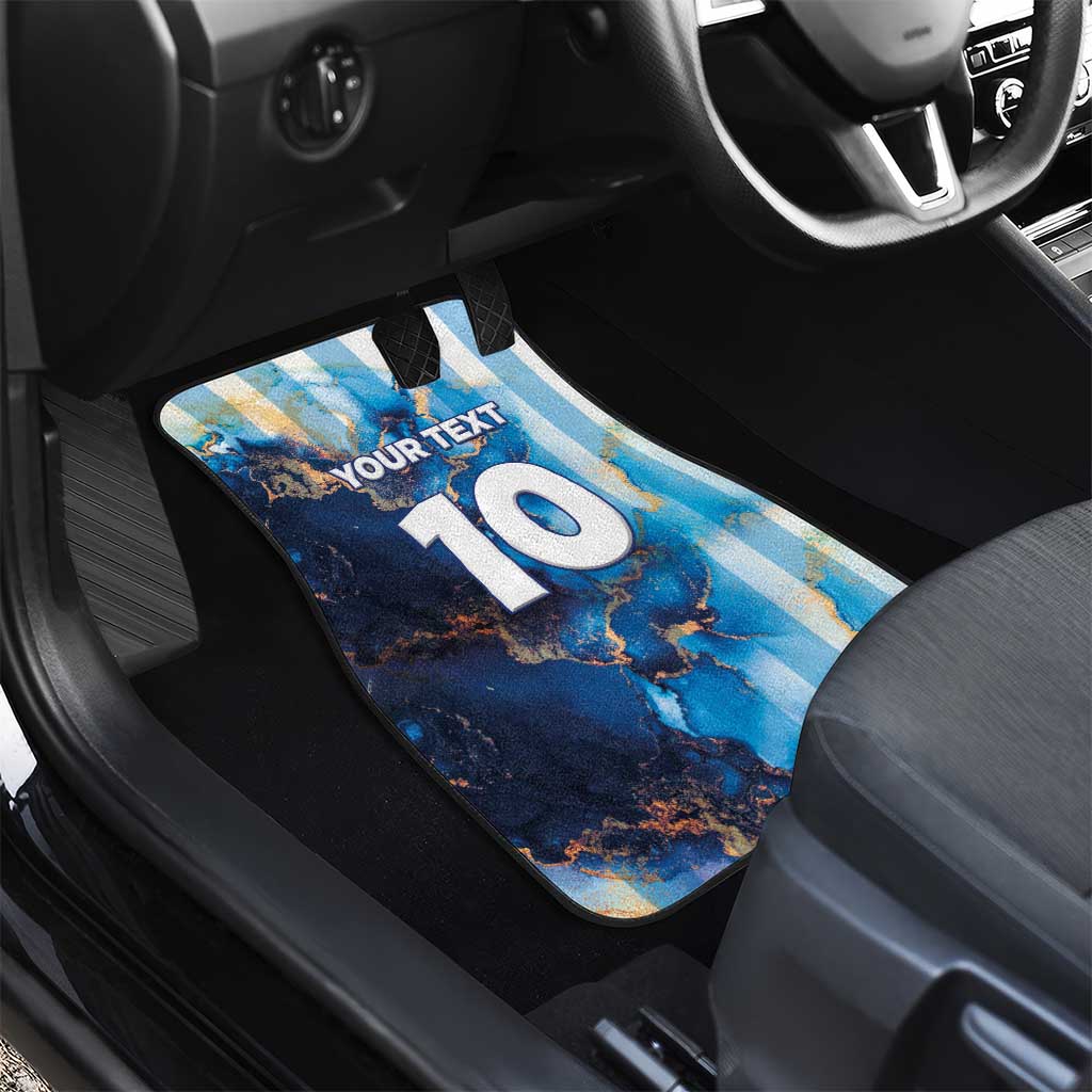 Custom Argentina Football Car Mats La Albiceleste Marble Sky Version