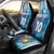 Custom Argentina Football Car Seat Cover La Albiceleste Marble Sky Version