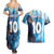 Custom Argentina Football Couples Matching Summer Maxi Dress and Hawaiian Shirt La Albiceleste Marble Sky Version