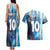 Custom Argentina Football Couples Matching Tank Maxi Dress and Hawaiian Shirt La Albiceleste Marble Sky Version