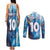 Custom Argentina Football Couples Matching Tank Maxi Dress and Long Sleeve Button Shirt La Albiceleste Marble Sky Version