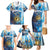 Custom Argentina Football Family Matching Mermaid Dress and Hawaiian Shirt La Albiceleste Marble Sky Version
