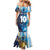 Custom Argentina Football Family Matching Mermaid Dress and Hawaiian Shirt La Albiceleste Marble Sky Version