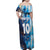 Custom Argentina Football Family Matching Off Shoulder Maxi Dress and Hawaiian Shirt La Albiceleste Marble Sky Version