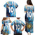 Custom Argentina Football Family Matching Puletasi and Hawaiian Shirt La Albiceleste Marble Sky Version