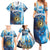 Custom Argentina Football Family Matching Summer Maxi Dress and Hawaiian Shirt La Albiceleste Marble Sky Version
