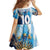 Custom Argentina Football Family Matching Tank Maxi Dress and Hawaiian Shirt La Albiceleste Marble Sky Version