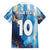 Custom Argentina Football Family Matching Tank Maxi Dress and Hawaiian Shirt La Albiceleste Marble Sky Version