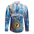 Custom Argentina Football Family Matching Tank Maxi Dress and Hawaiian Shirt La Albiceleste Marble Sky Version