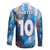 Custom Argentina Football Family Matching Tank Maxi Dress and Hawaiian Shirt La Albiceleste Marble Sky Version