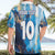 Custom Argentina Football Hawaiian Shirt La Albiceleste Marble Sky Version