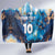 Custom Argentina Football Hooded Blanket La Albiceleste Marble Sky Version