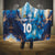 Custom Argentina Football Hooded Blanket La Albiceleste Marble Sky Version