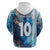 Custom Argentina Football Hoodie La Albiceleste Marble Sky Version