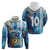 Custom Argentina Football Hoodie La Albiceleste Marble Sky Version