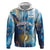 Custom Argentina Football Hoodie La Albiceleste Marble Sky Version
