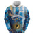 Custom Argentina Football Hoodie La Albiceleste Marble Sky Version